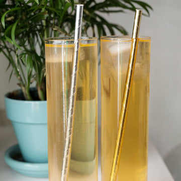 Silver Paper Straws