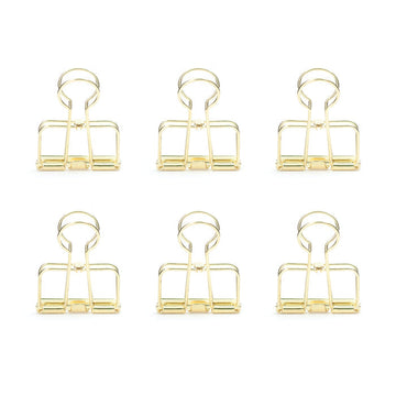 Gold Wire Clips Set Of 6